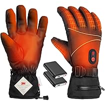 Amazon | 電熱グローブ 電熱手袋 【2026年新登場 8000mAhバッテリー2個